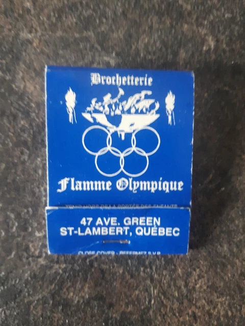 Brochetterie Flamme Olympique Quebec Matchbook Cover