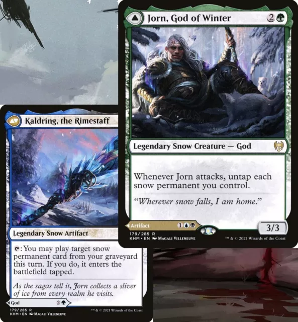 Jorn, God of Winter // Kaldring 2x FOIL KHM MTG Kaldheim Rare MINT Jorn, God of Winter // Kaldring 2x FOIL KHM MTG Kaldheim Rare MINT