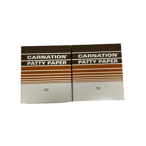 (2-PACK) 4.75"x5" Carnation Patty Paper No Hole Central Coated Products