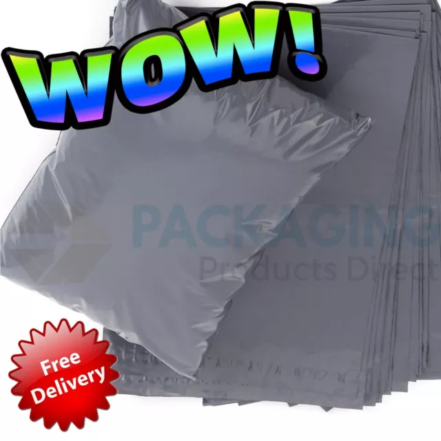 50 BAGS - 9" x 12" STRONG POLY MAILING POSTAGE POSTAL QUALITY SELF SEAL GREY