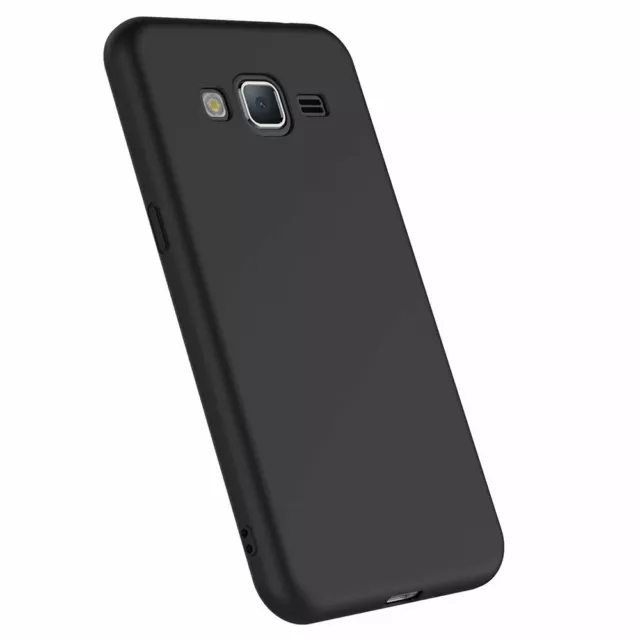 CUSTODIA COVER Tpu L'ORIGINALE Soft CASE Nero per Samsung Galaxy J3 2016 3