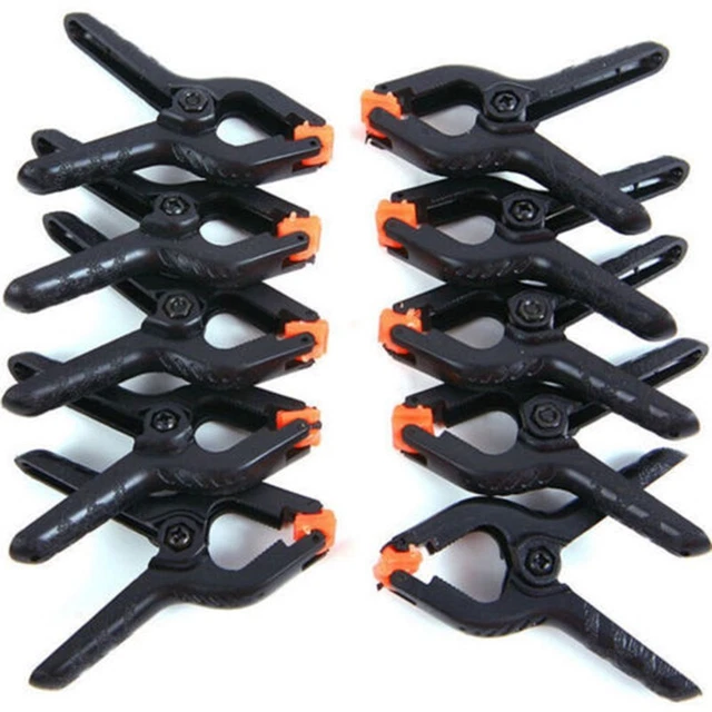 10pcs Clips Photo Photographie Fond Peg Toile de Fond Noir Accessoire Portatif