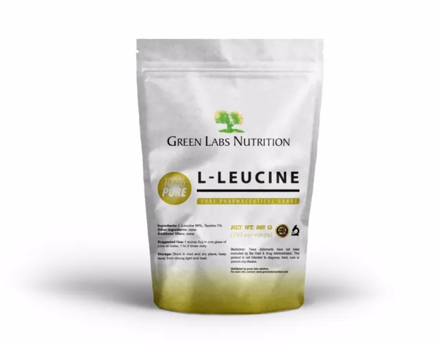 L-Leucine Powder 908g (2 LB) Leucine Bcaa  Anticatabolic Anabolic Amino Acid