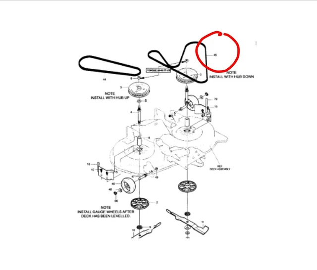 Courroie Lames Tracteur Tondeuse MTD DL 92 T 13H2765E677 - SECUR A Qualité Renforcée AA 2288mm !