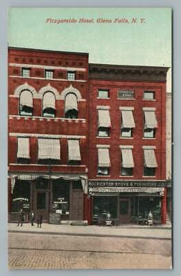 Fitzgeralds Hotel GLENS FALLS New York~Warren County NY Antique Postcard 1910s