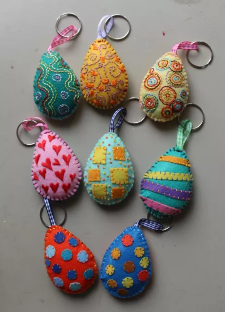 PaTchyZ Original Felt Creations Random Key Chain Easter Egg 1.5"x2.5"