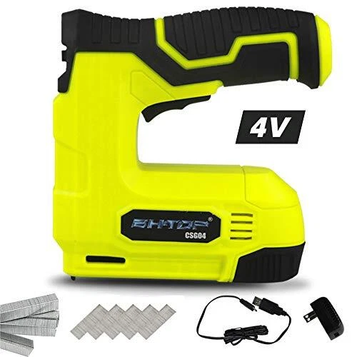 Kit de pistola de grapas inalámbrica Brad 4V BHTOP pistola eléctrica pistola de clavos Brad con rech...