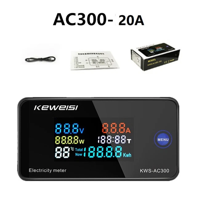 Amperometro Voltmetro Utile Con Funzione Reset 1pz Accessori AC 50-300V