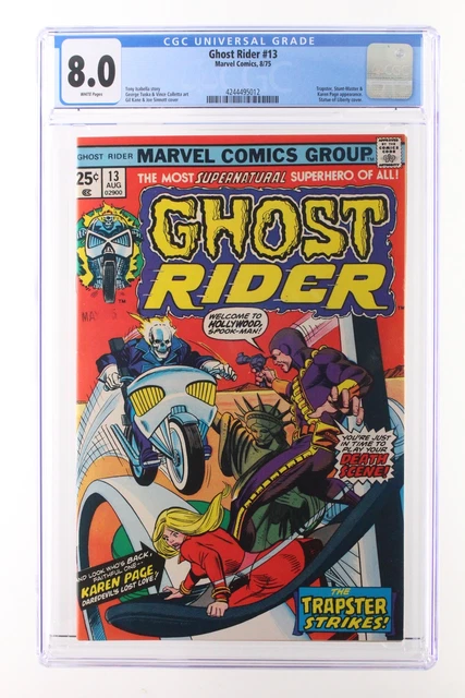 Ghost Rider #13 - Marvel 1975 CGC 8.0 Trapster, Stunt Master and Karen Page Appe