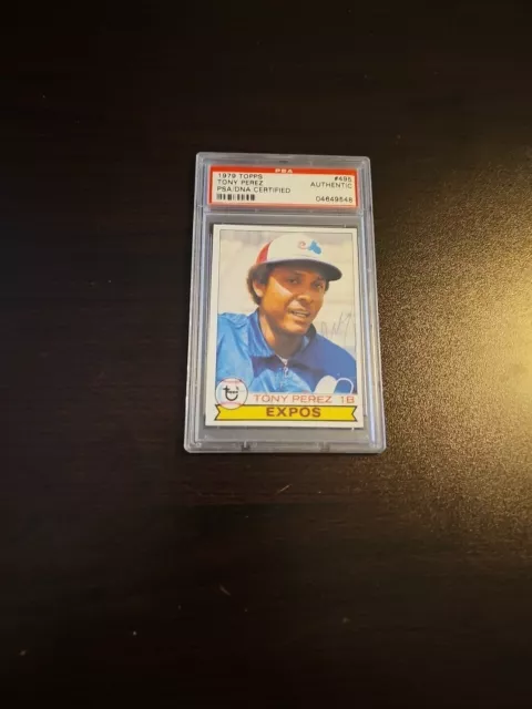 1979 Topps Tony Perez HOF Baseball Card (PSA Authenticated Autographed)