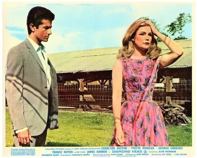 Diamond Head Original Lobby Card Yvette Mimieux George Chakiris Hawaii