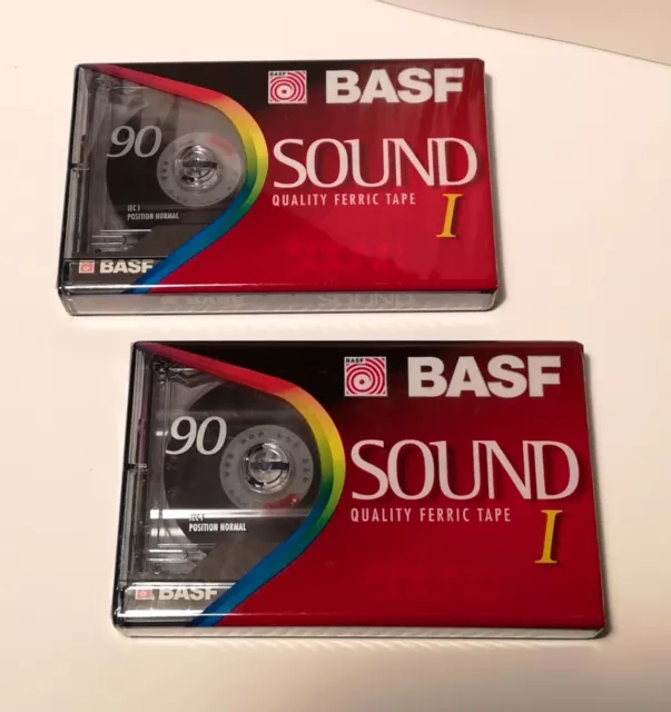 2 x BASF Audiokasette Emtec Sound I  Quality Ferric Tape  90 Minuten NEU OVP