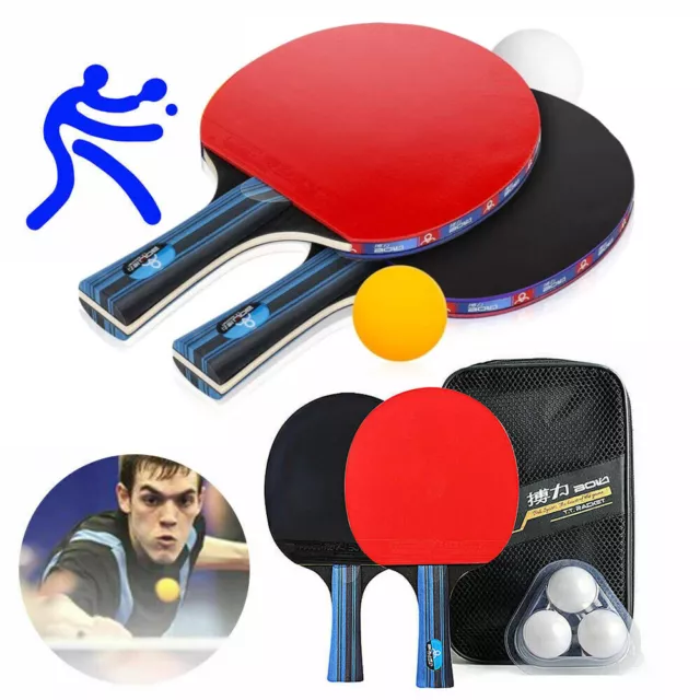 New speed and spin PPong Table Tennis Set / rackets with 2 Bats,3 Balls & Bag