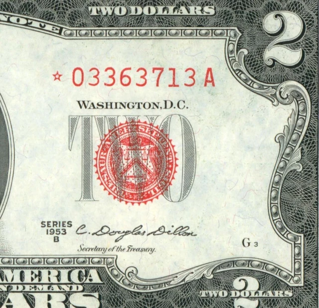 ** STAR ** $2 1953 B ((HIGHER GRADE AU)) United States Note * CURRENCY AUCTION