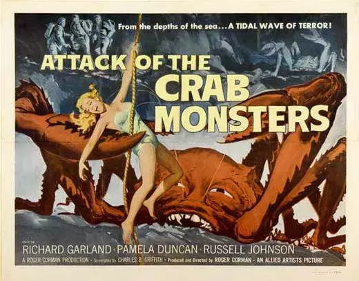 ATTACK OF THE CRAB MONSTERS Movie POSTER 27 x 40 Richard Garland, B