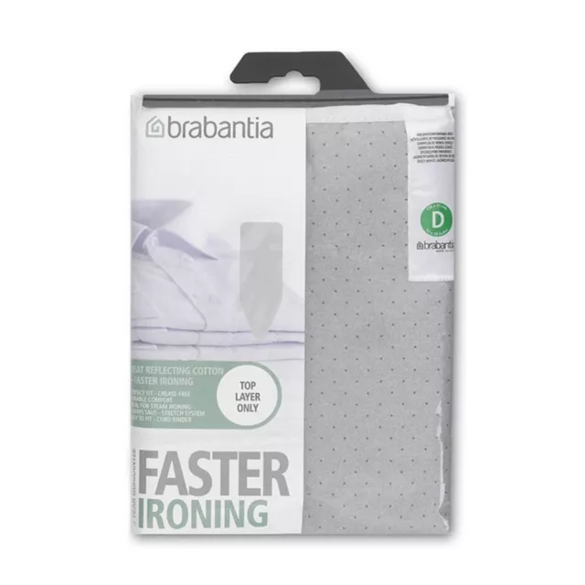 Brabantia Size D (135 x 45 cm) Replacement Ironing Board Cover with Built-in 2mm