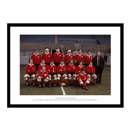 Wales Rugby Team 1971 Five Nations Grand Slam Team Photo Memorabilia