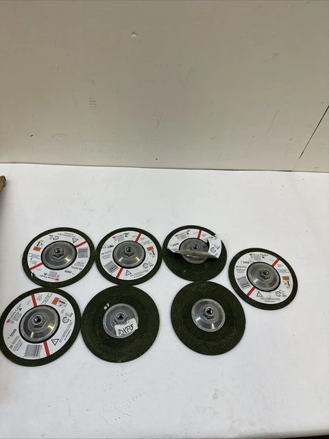 3M Depressed Center Wheels, Type 27, 7 in Dia, 0.25 in Thick, 5/8"-11 55959 7PK