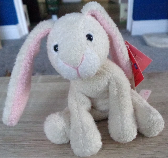 VINTAGE RUSS BERRIE White Long Floppy Ear Rabbit Plush Soft Toy Bunzie