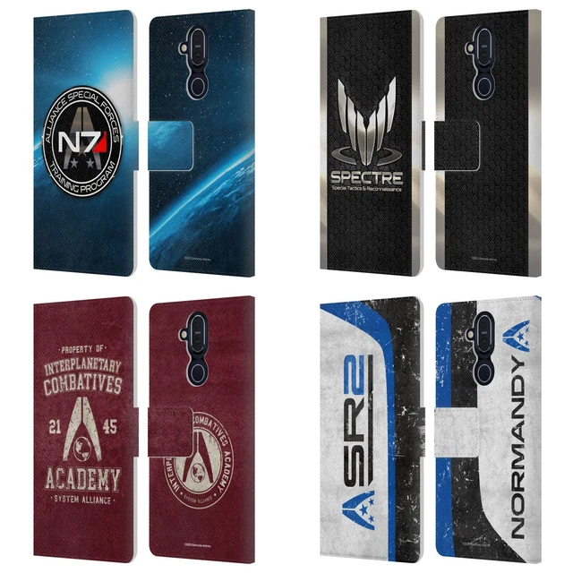 Ea Bioware Mass Effect 3 Badges And Logos Leather Book Case For Nokia Phones