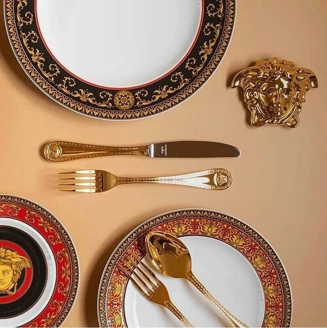 Versace Rosenthal - Ikarus Medusa Rot - Set Geschirr 36 Stück für 12 Menschen