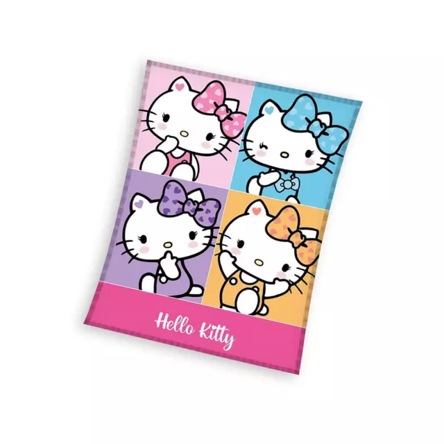 Hello Kitty Couverture Corail Canapé Lit en Polaire Filles Chambre 130cm x 170cm