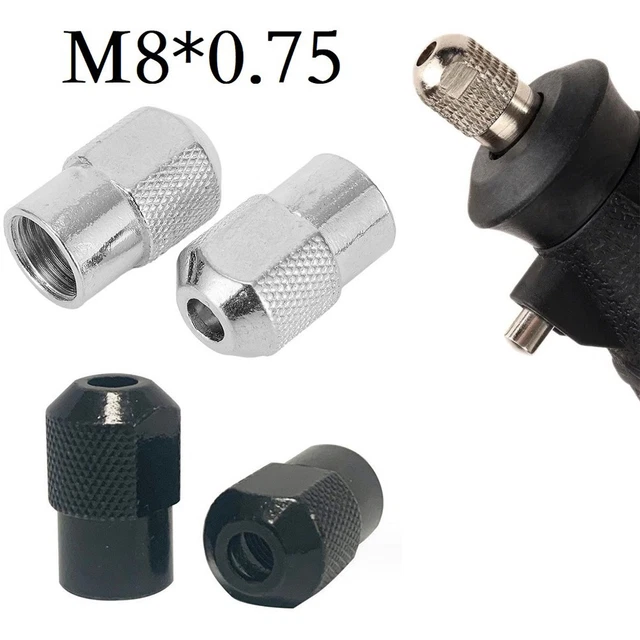Mandrin D'écrou Pour Machine à Graver M14 - Lot Avec 3 Cônes De Serrage (6,35 Mm, 6 Mm, 3,175 Mm) - Compatible Meuleuse Droite, Fraiseuse - 9