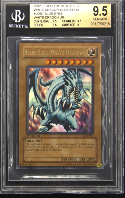 LOB 001 Blue-Eyes White Dragon 1st Edition Ultra Rare Yu-Gi-Oh! BGS 9.5