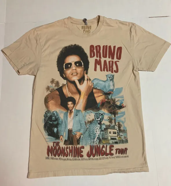 Bruno Mars - Moonshine Jungle Tour - Graphic T-Shirt - Double-Sided - Size Small