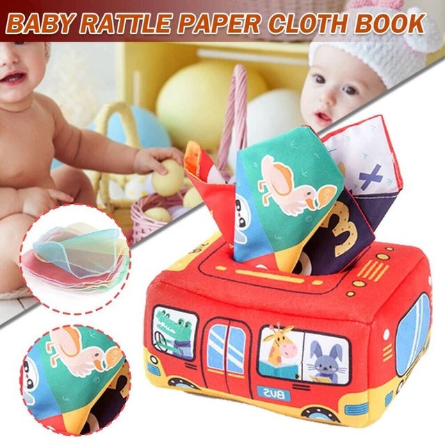 Tissue Box Baby Sensory Toy Colorful Rainbow Dance Scarves Toy for Kids Gifts