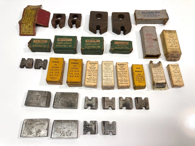 NOS Lot Vtg Ridgid Pipe Dies Drop Head Threaders 11-R 111-R 12-R 0-R 31-A Stocks NOS Lot Vtg Ridgid Pipe Dies Drop Head Threaders 11-R 111-R 12-R 0-R 31-A Stocks
