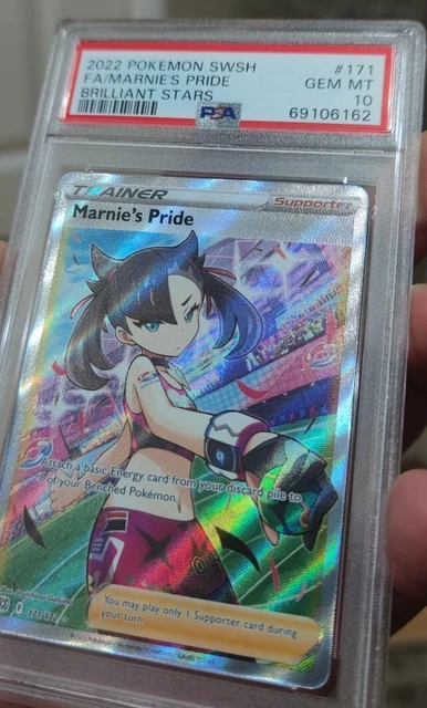 Pokemon Marnie's Pride 171/172 Full Art PSA 10 GEM MINT Brilliant Stars