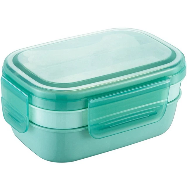 Bentgo Classic - Boîte à Bento 3 Compartiments Empilable - Ustensiles Inclus - Sangle étanchéité - Sans BPA - Marbre Pâle