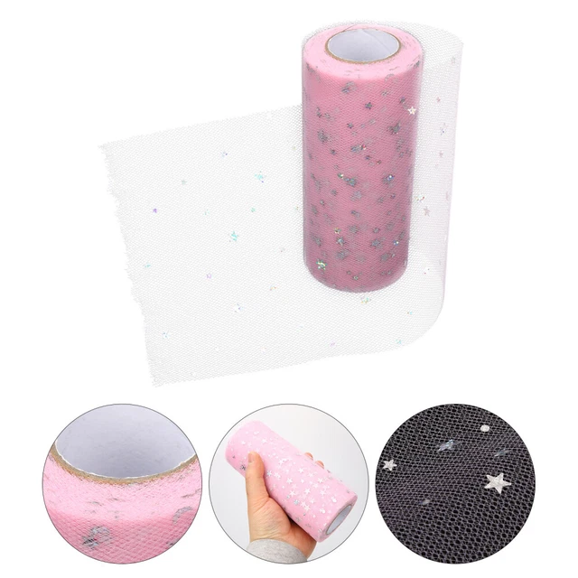 1 Rollhandwerk erzeugt Tüllband Geschenk Tüll Mesh Ribbon Paillon Neting Fabric