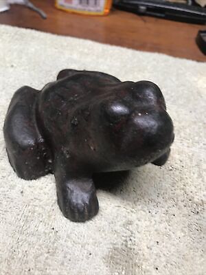 ANTIQUE,CAST IRON, LARGE,FROG,door stop/paper Weight APPROX 5 POUNDS,