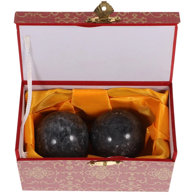 2 pz palla fitness vecchio 52 mm palla riabilitazione mano giada naturale palla fitness