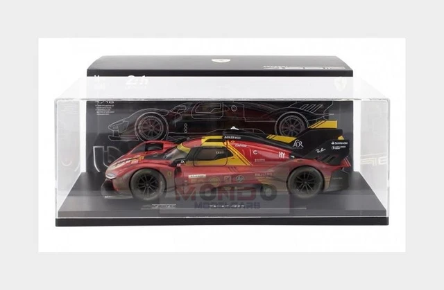 Bburago Ferrari 499p 3.0l Turbo V6 Team Ferrari Af Corse N 51 Winner 24h Le Mans 2023 Alessandro Pier Guidi James Calado Antonio Giovinazzi With Showcase Exclusive Carmodel 1 18 Cervena Zluta Cerna