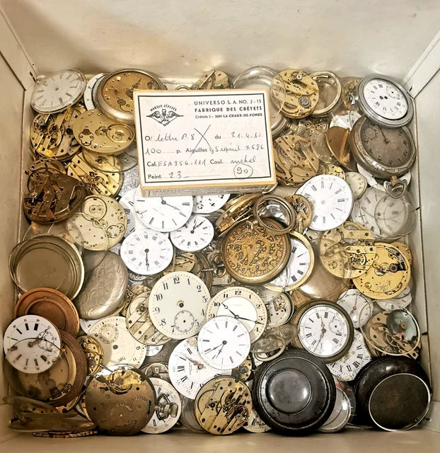 Lot De 15 Mouvements Mécaniques Montres – Pour Pièces – Remontage Manuel – En L'état