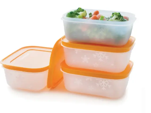 Tupperware Freezer Keepers Small Low Set 4 - Brand New