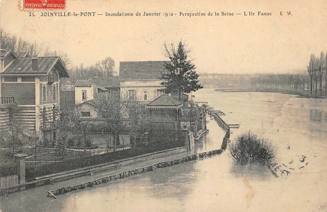JOINVILLE-le-PONT - L'Ile Fanac - inondations 1910