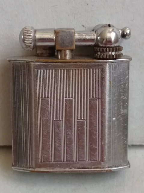 Ancien Briquet Essence Sans Marque Apparente Art Déco Lighter 打火机 Feuerzeug