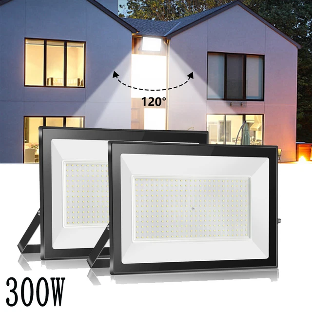 2XLED Fluter Flutlicht Strahler 300W Scheinwerfer Außen Baustrahler Kaltweiß DE