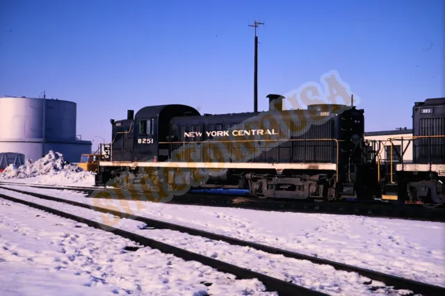 Vtg 1966 Duplicate Train Slide 8251 New York Central Engine Allston MA X6P032