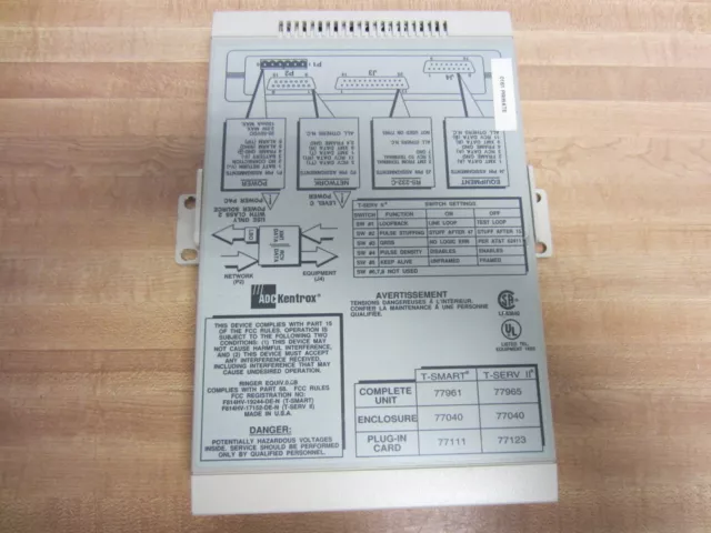 ADC Kentrox 77965 T-SERV II CSU 01-77965023 NCCSDHT4AB 210682550/
