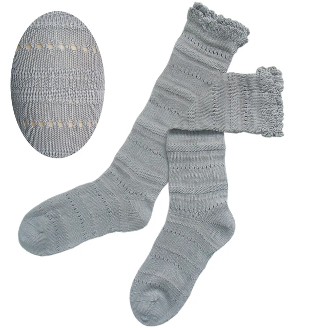 3 Paires Filles' Gris Coton École Chaussettes Enfants Bleu Marine Genou pour