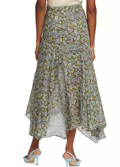 Veronica Beard Women's Multi Shilpa Asymmetric Floral Maxi Skirt, 0 2