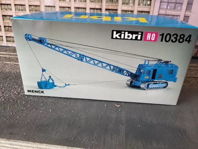 HO Scale Kibri, Menck Excavator With Drag Bucket Kit, #10384, Blue