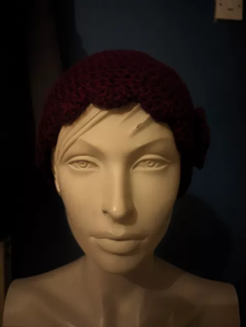 Crochet Handmade ladies 1920s cloche hat
