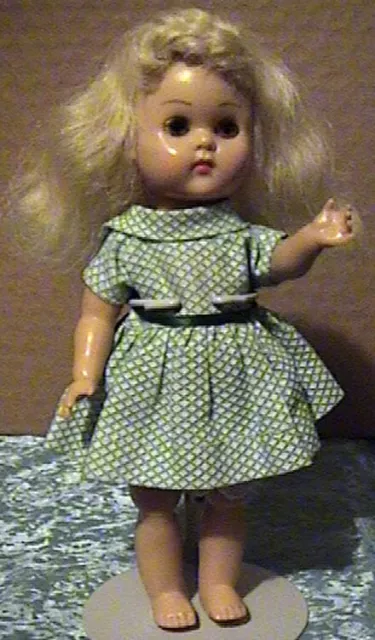 Vintage 1950S Bent Knee Walker Ginny With Tagged Dress