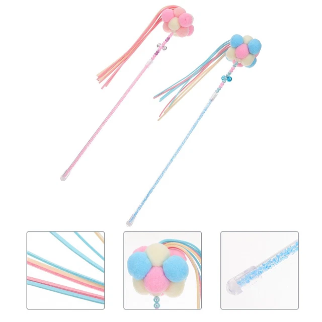 2 PCS CAT Teasing Stick Interactive Toys Indoor Cats Playing Rods $31. ...